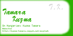 tamara kuzma business card